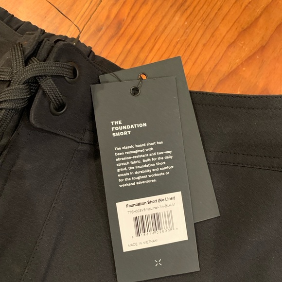 Ten Thousand Men 7 In Foundation No Liner Active Shorts Black Medium New - Picture 3 of 4